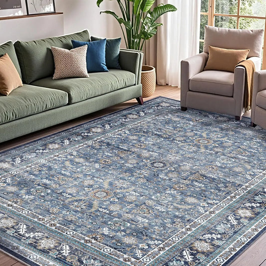 Washable Non Slip Cotton Rug For Living Room Bedroom