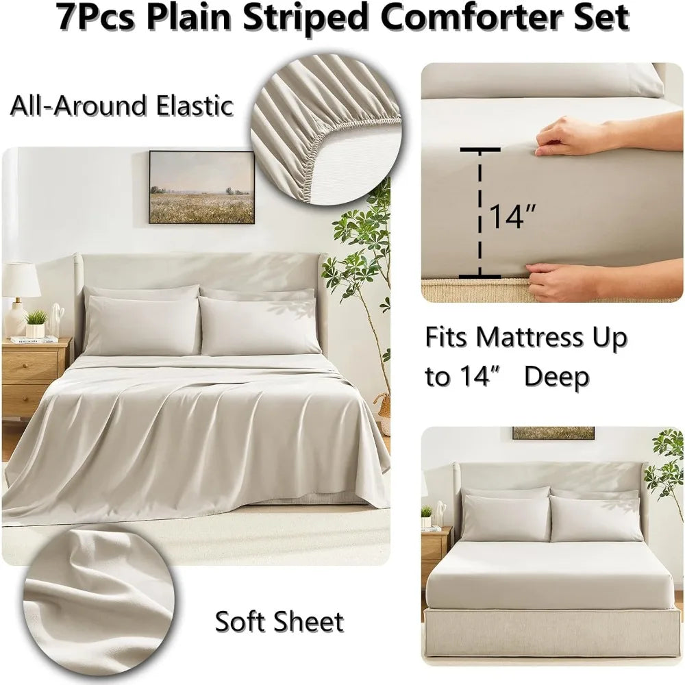 Bed In A Bag All Season 7 Piece Comforter Ensemble