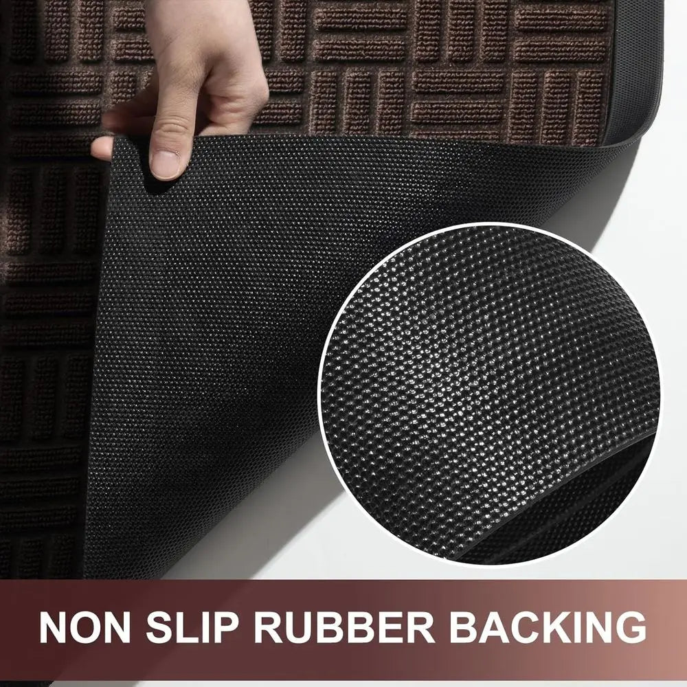 Heavy Duty Welcome Mat Indoor Outdoor Dirt Trapper Waterproof