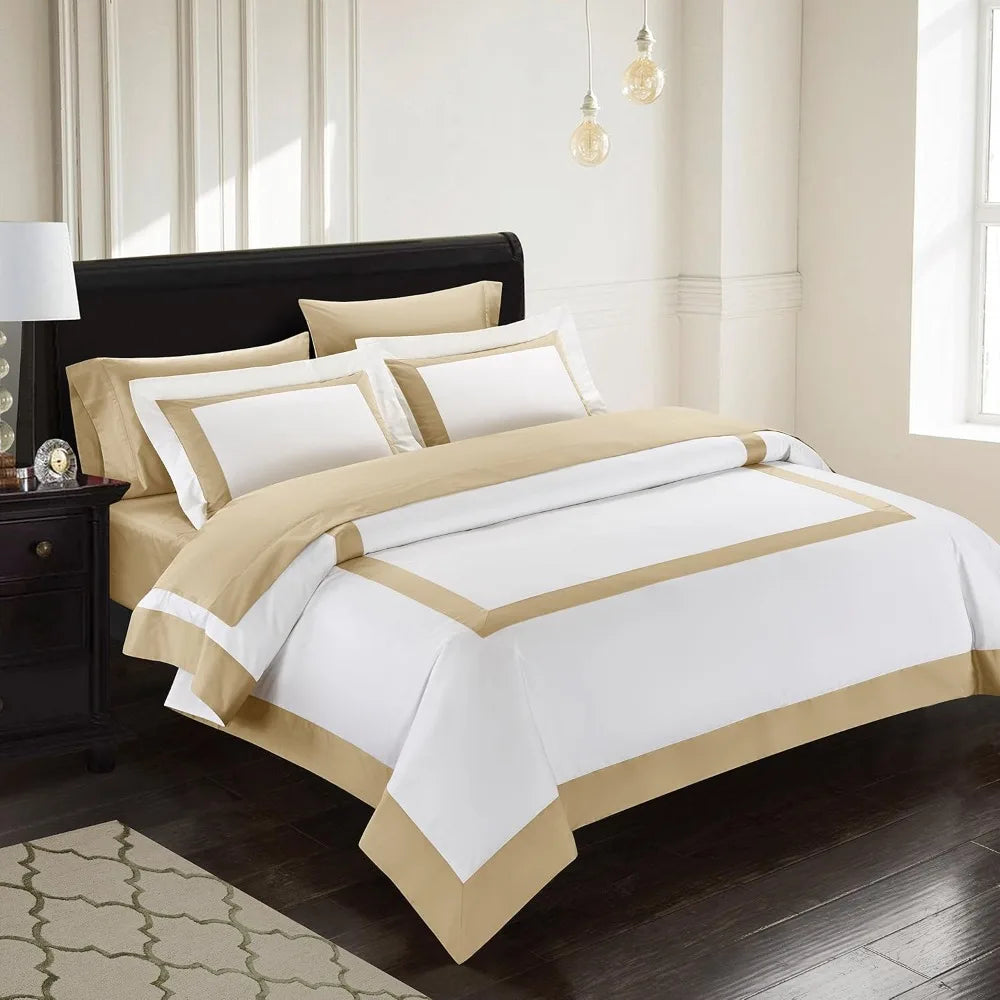 Luxury 400 Thread Count Egyptian Cotton Sateen Duvet Cover Set