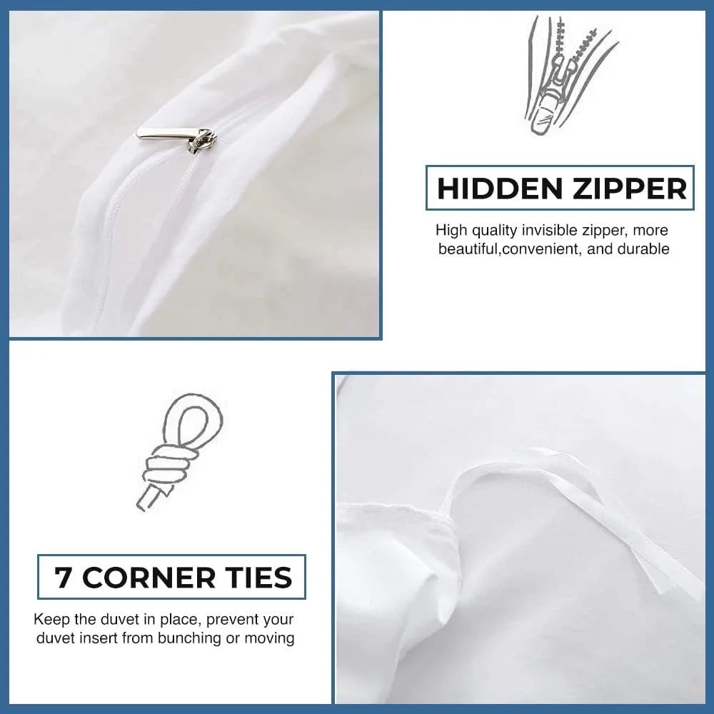 Egyptian Cotton Duvet Cover 1000 Thread Count Silky Soft Breathable