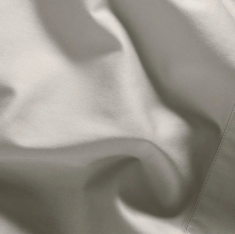 Percale Hemmed Sheet Set Cooling Breathable Organic Cotton Bedding