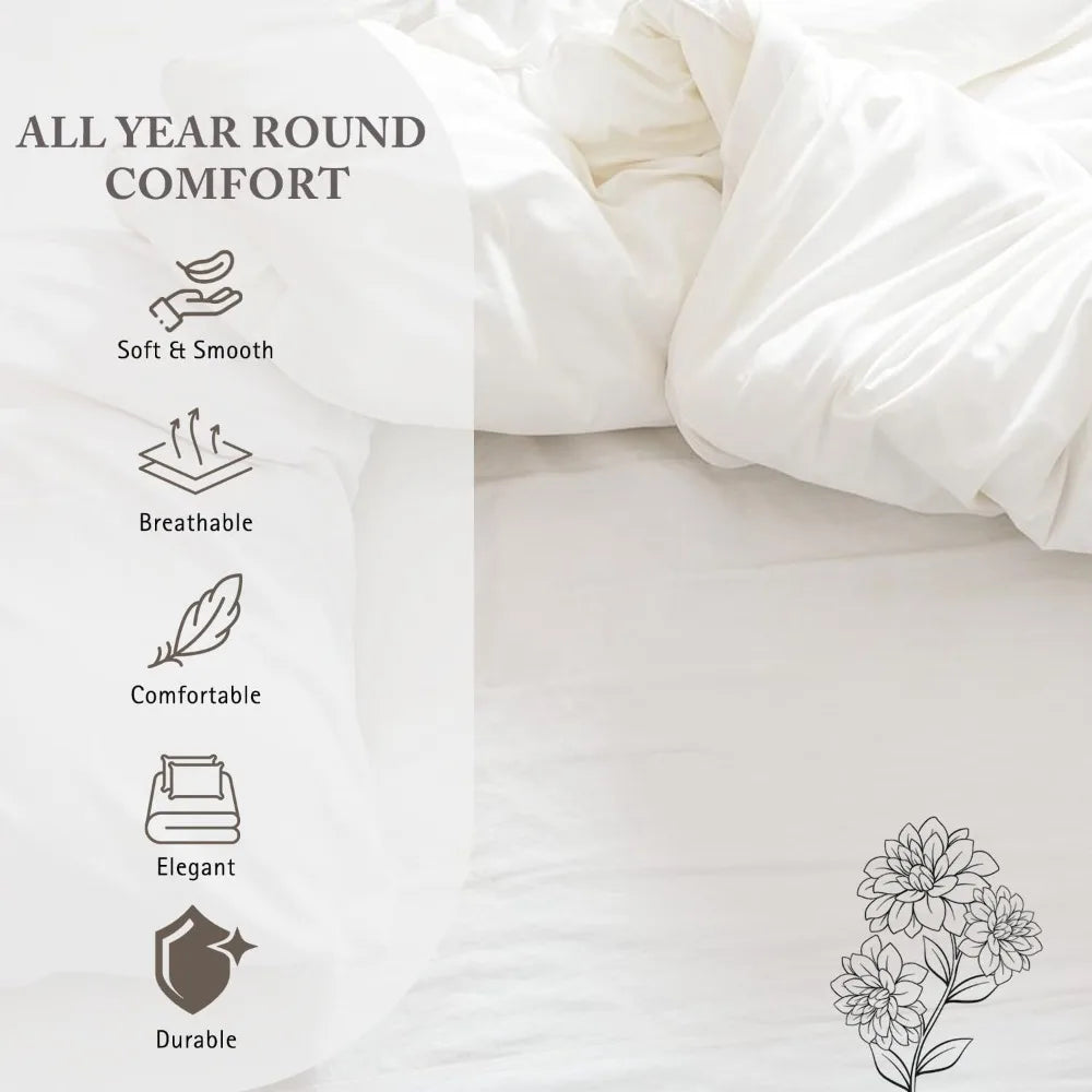 Luxurious 1000 Thread Count Egyptian Cotton Duvet Cover Set