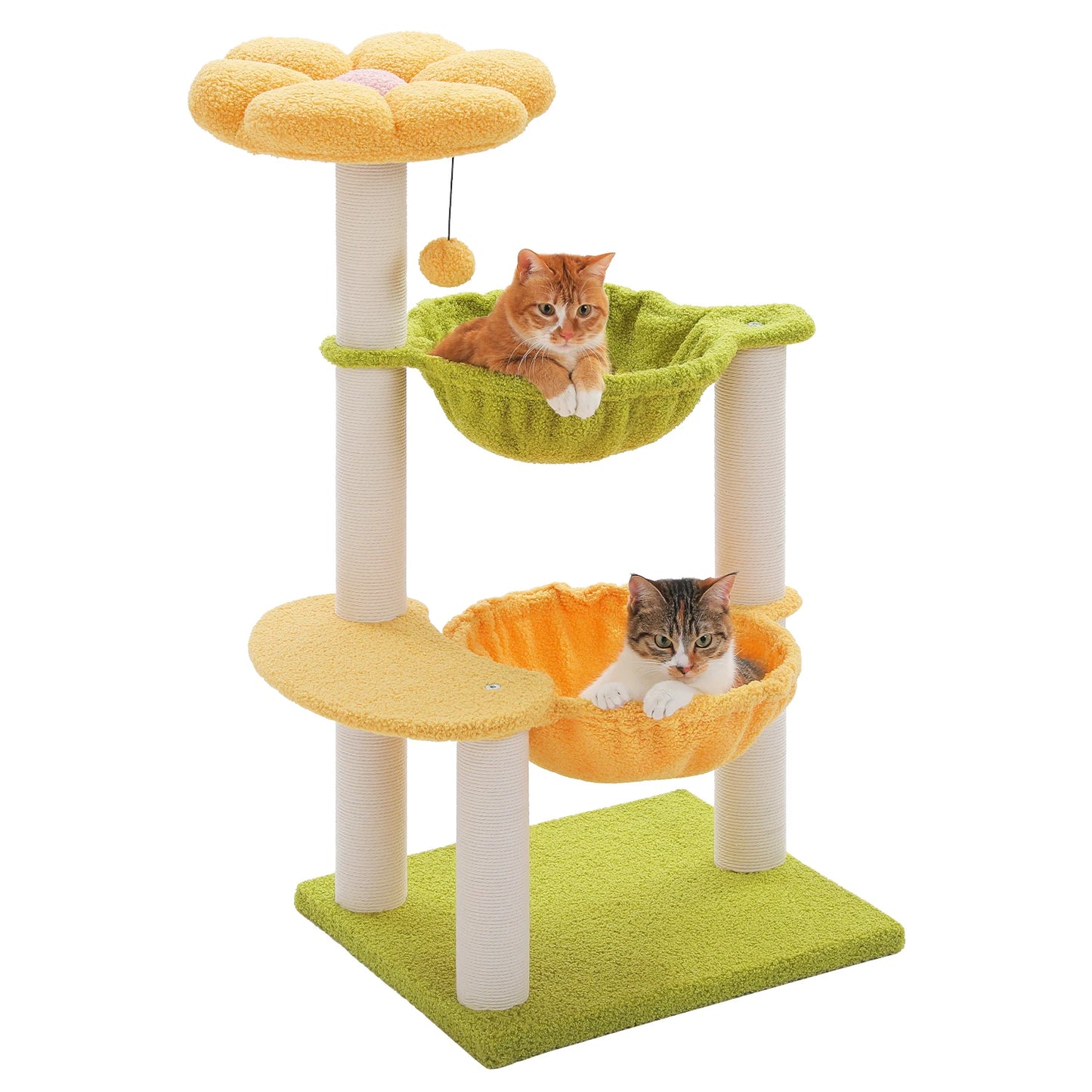 PAWZ Road Flower Cat Tree 2 Hammocks And Sisal Posts