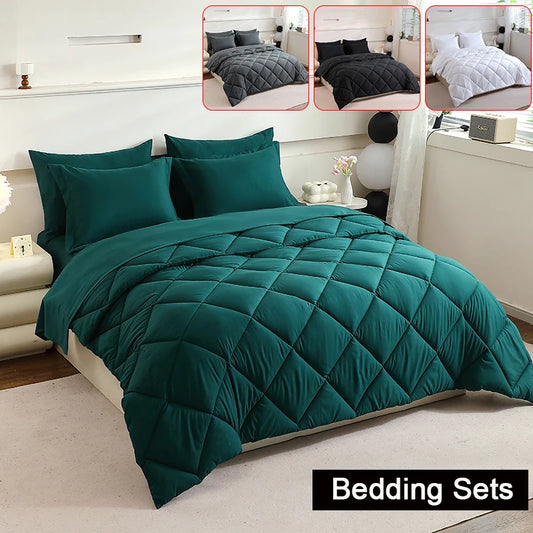 EasYum 7 Piece Bedding Set With Comforter Sheets Pillowcases