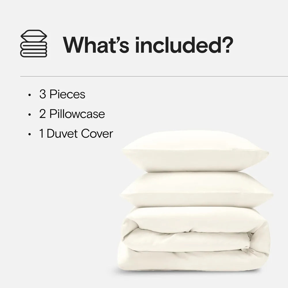 Cotton Duvet Cover Set Solid Modern Bedding 100 TC