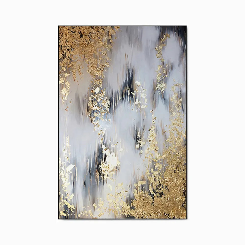 Luxury Handmade Abstract Oil Painting Wall Art  Modern Minimalist Thick Texture Canvas Mural for Living Room Decor Frameless Des