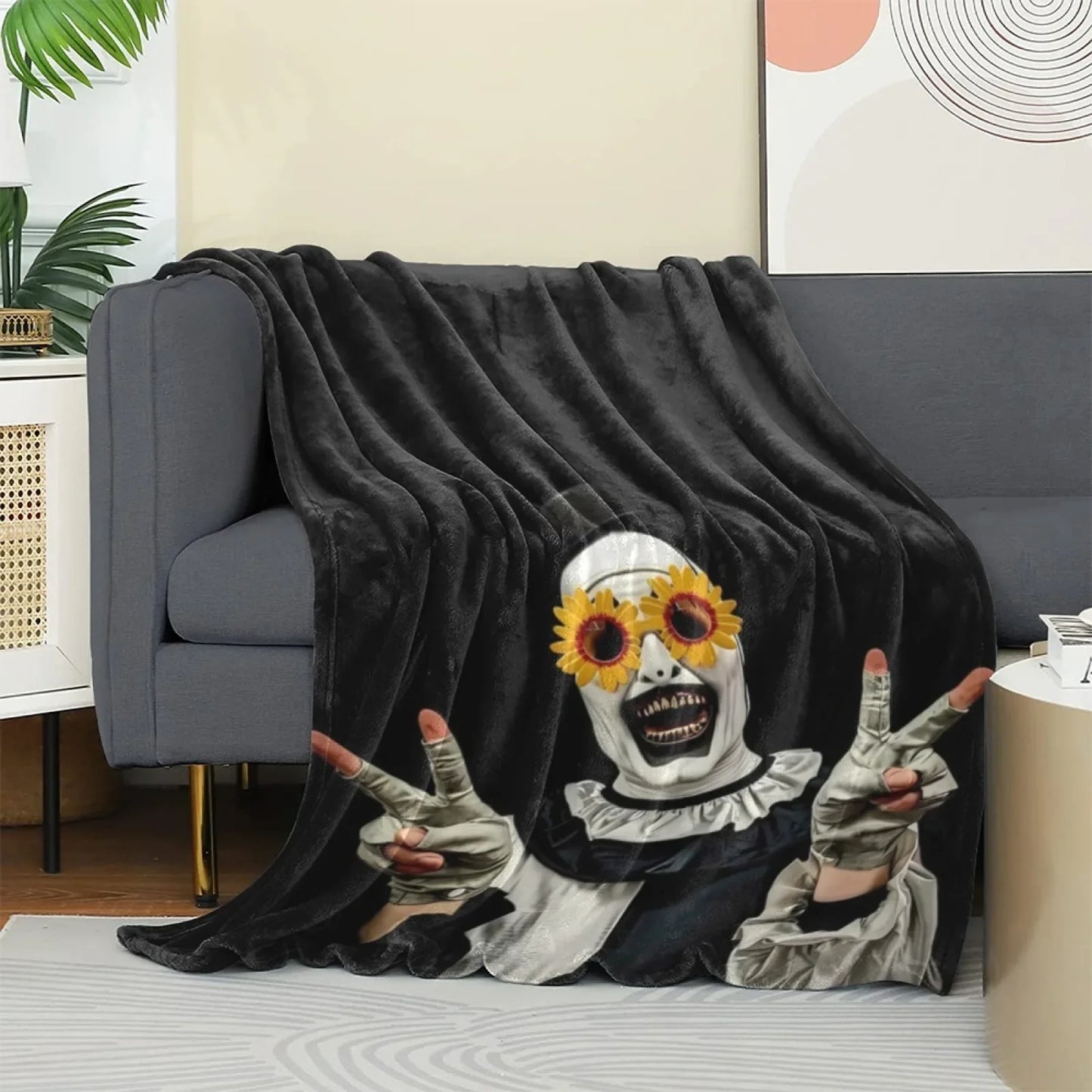 Terrifier Super Soft Throw Blanket Flannel Breathable Horror Clown