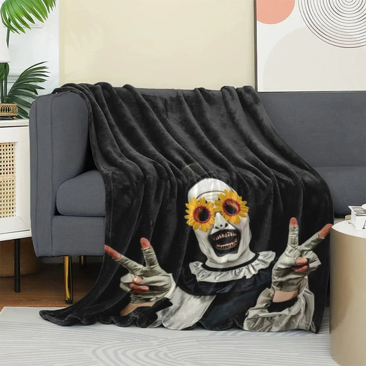 Terrifier Super Soft Throw Blanket Flannel Breathable Horror Clown