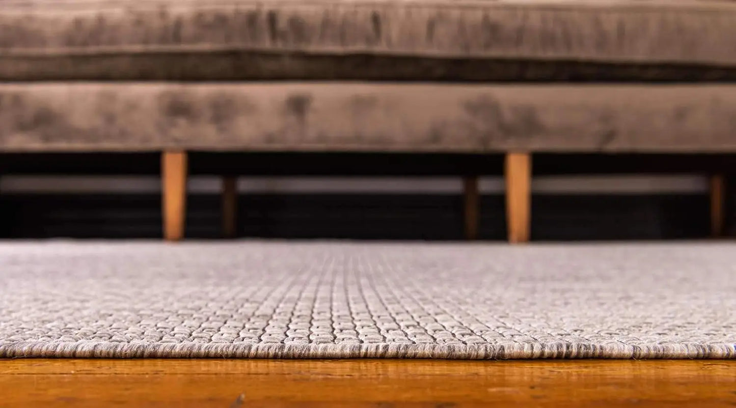 Casual Transitional Heathered Indoor Outdoor Flatweave Area Rug