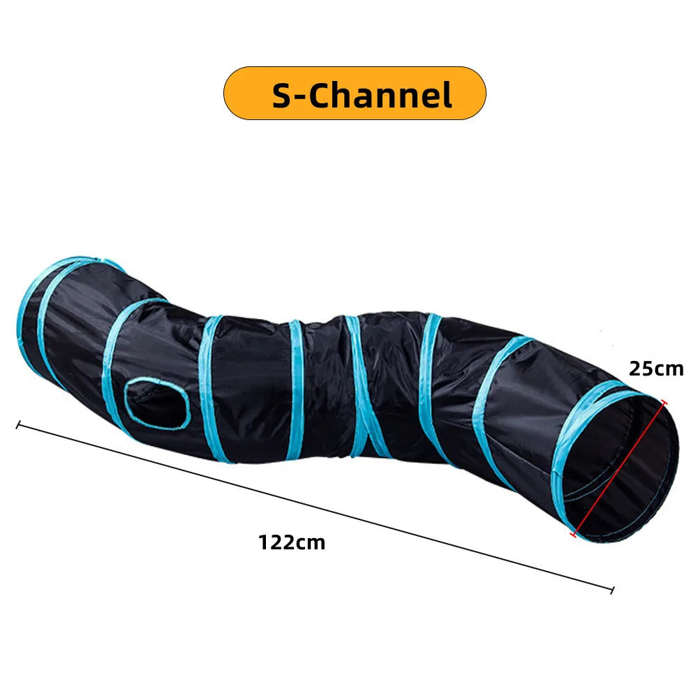 Cat S T Pass Foldable Play Tunnel Indoors Cats Toy