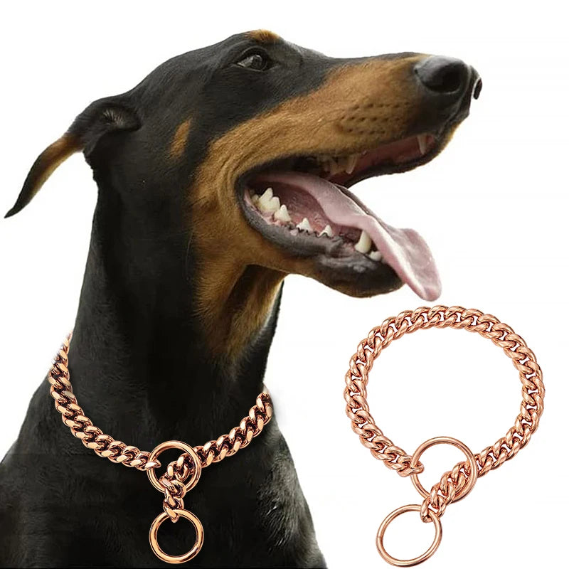 Stainless Steel Chain Collar for Dogs Training and Walking