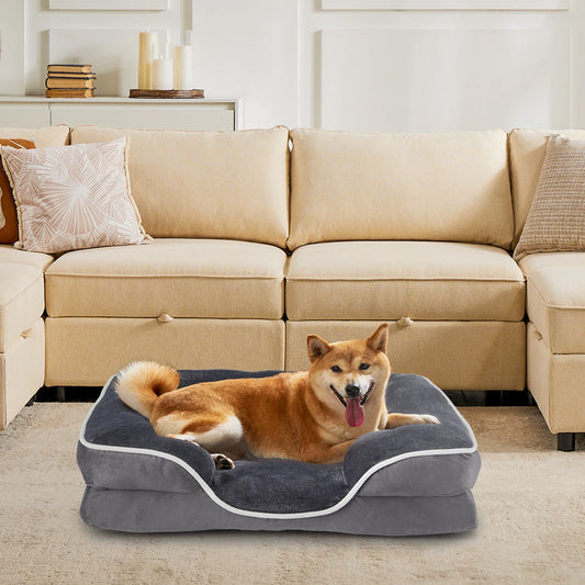 JHK Orthopedic Dog Bed Memory Foam With Washable Cover