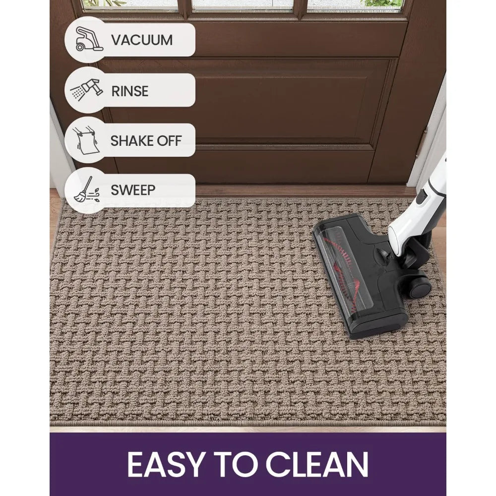 Front Entryway Door Mat Non Slip Bamboo Fiber Welcome Doormat