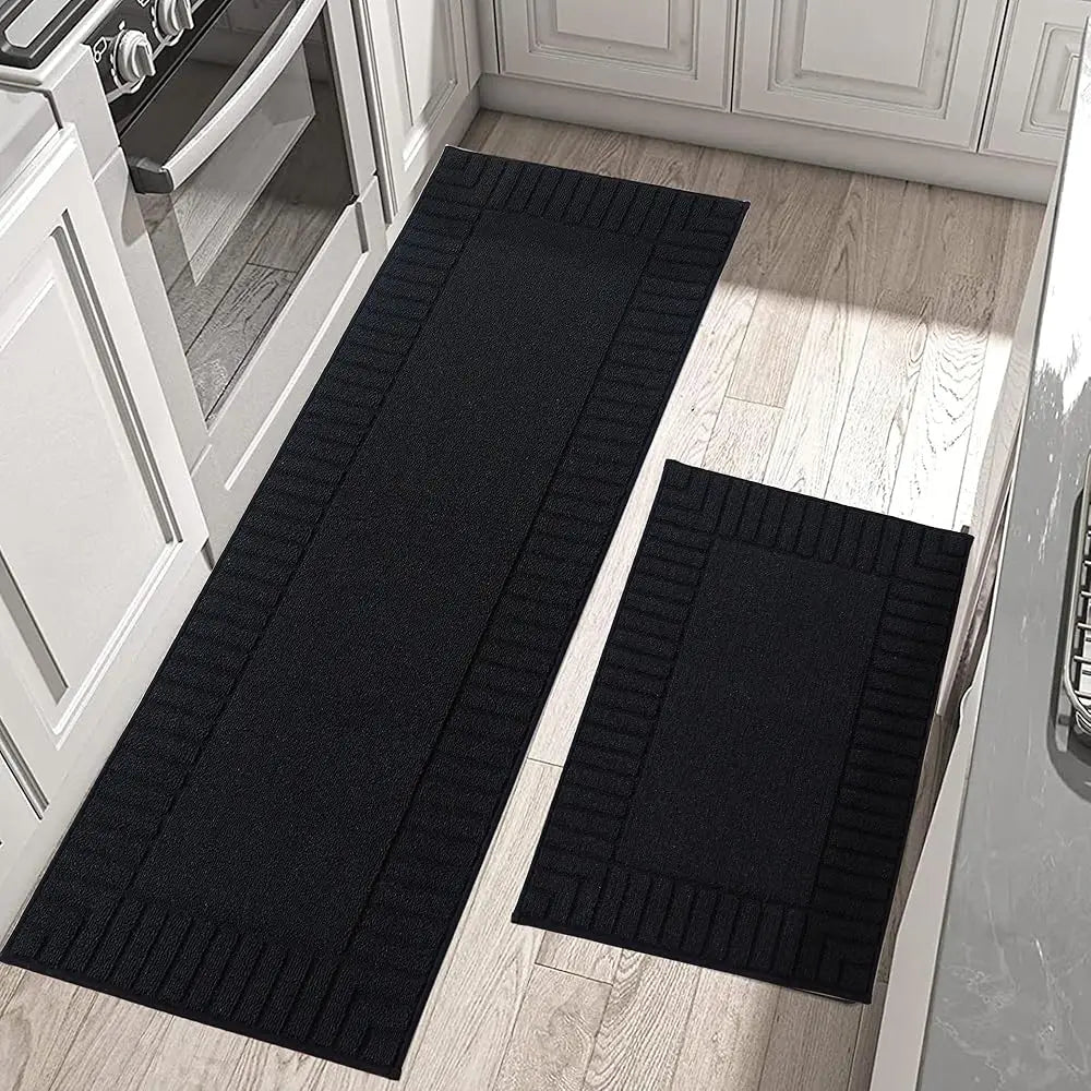 DIXSG Non Slip Kitchen Floor Mats 2 Piece Absorbent Set