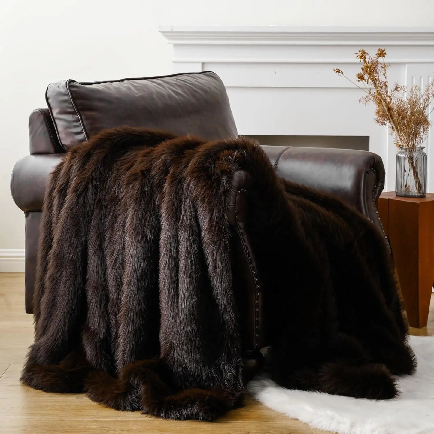 Premium Plush Faux Fur Throw Blanket For Cozy Home Decor