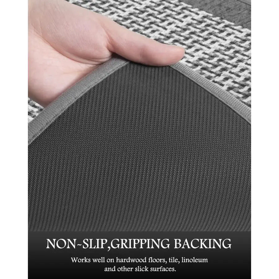 Non Slip Kitchen Rug Sets of 2 Runner Mats Absorbent and Washable