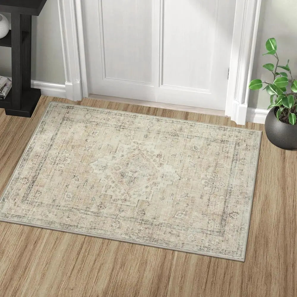DIXSG Washable Rug For Kitchen Entryway Non Slip Mat Boho