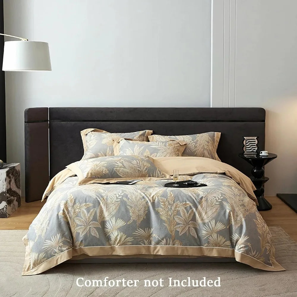 Cotton Duvet Cover Set 3-Piece Soft Breathable Bedding