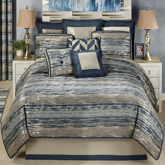 Spellbound Chenille Embroidered Modern Luxury Bedding Set