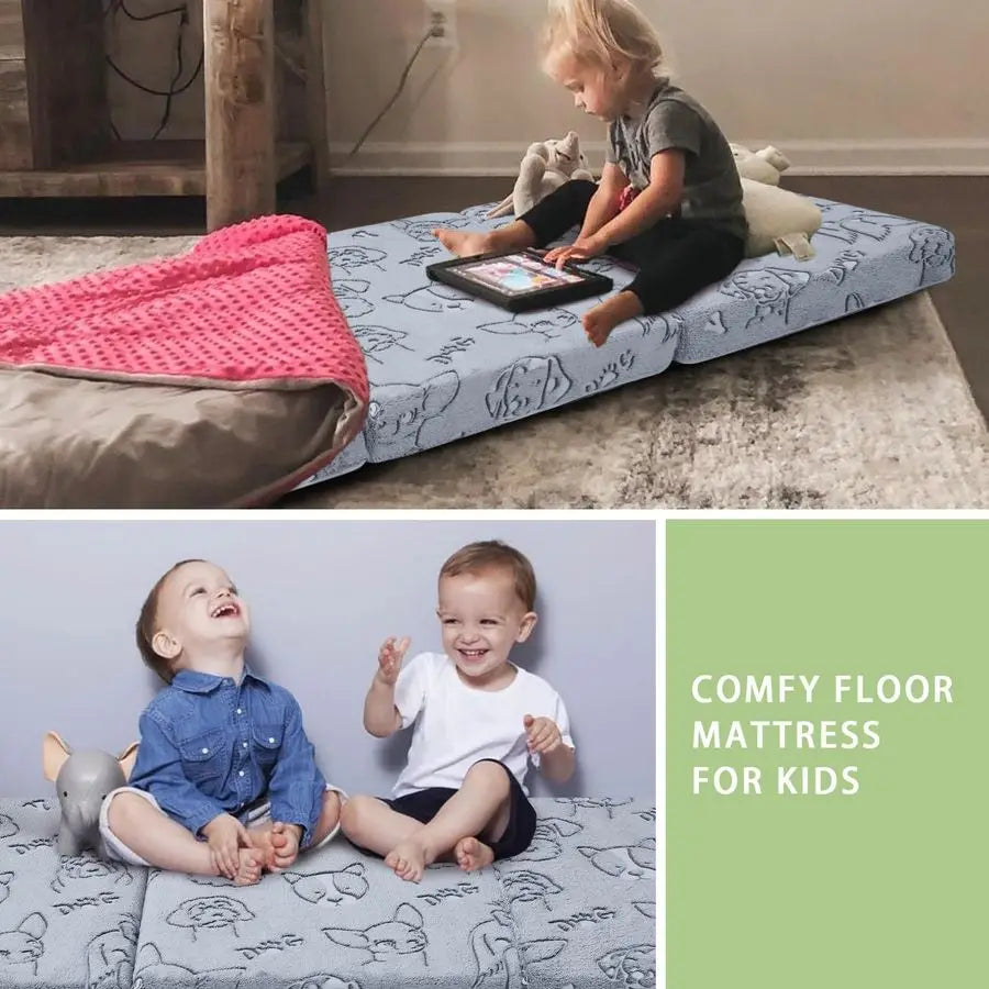 Glow In Dark Foldable Floor Mattress For Kids Nap Mat