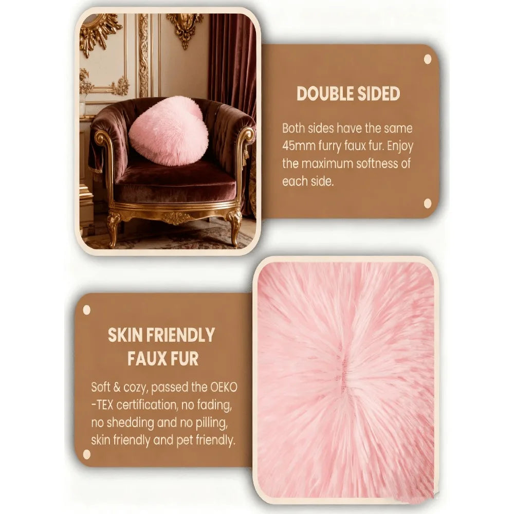 Light Luxury Plush Duvet Cover Set With Heart Pillowcases