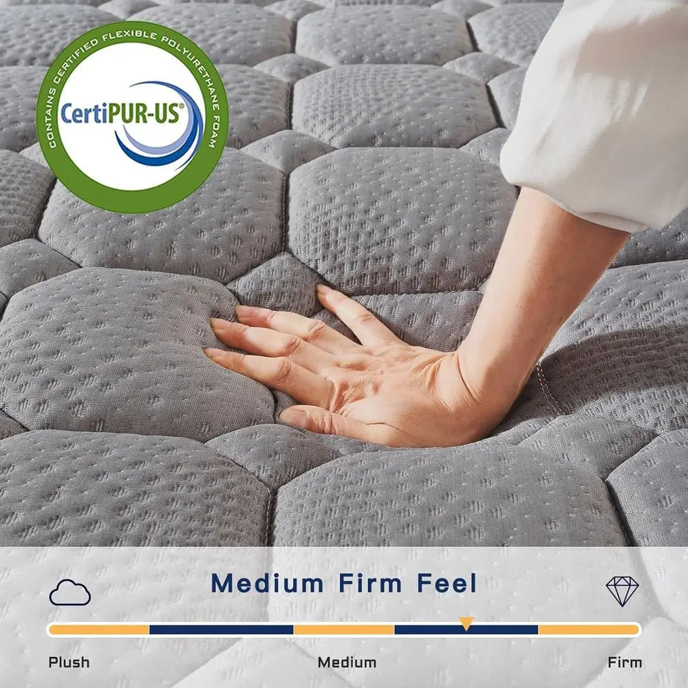 Hybrid Mattress With Memory Foam And Coil Support Medium Firmness