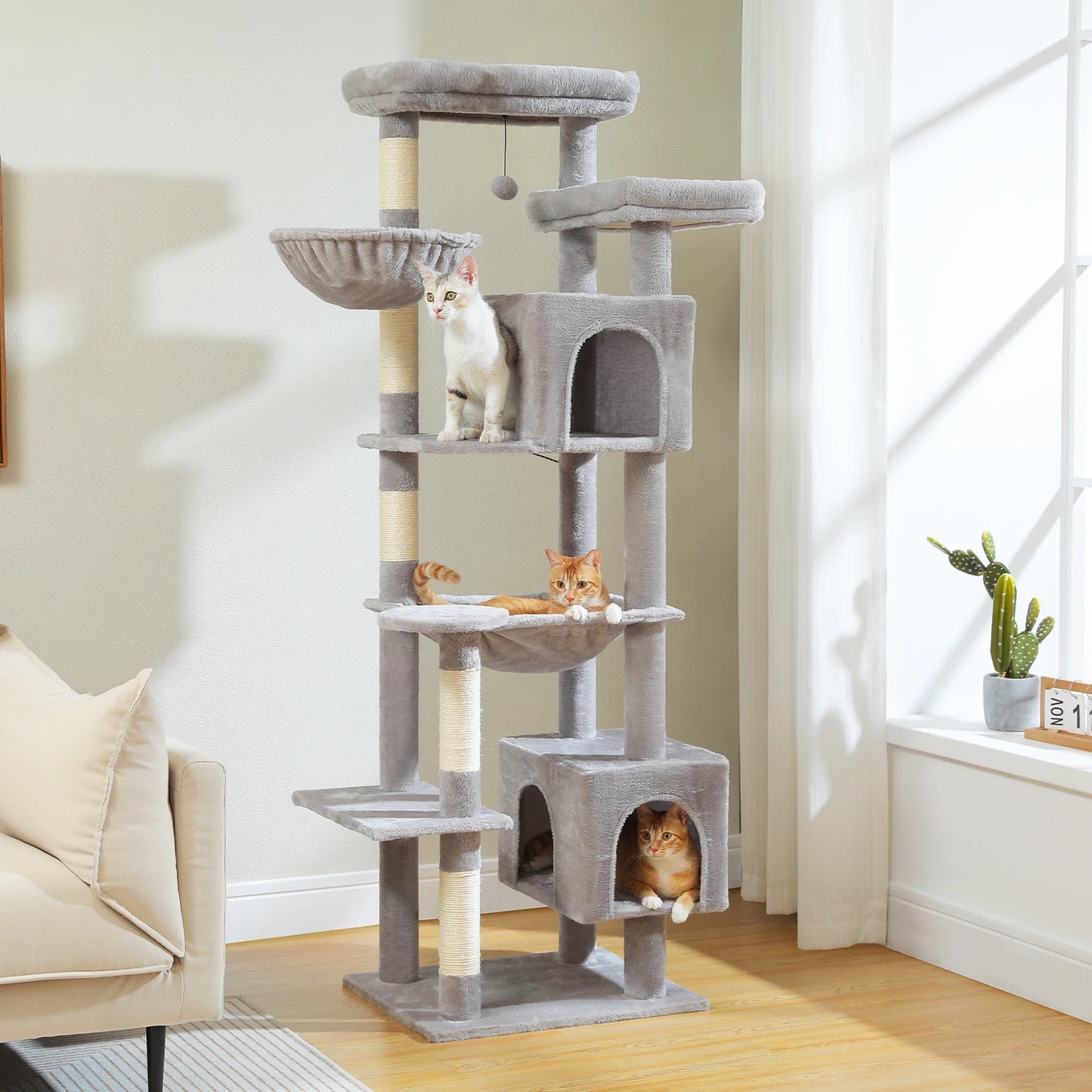 PAWZ Road Cat Tree For Indoor Cats Plush Scratching Condo
