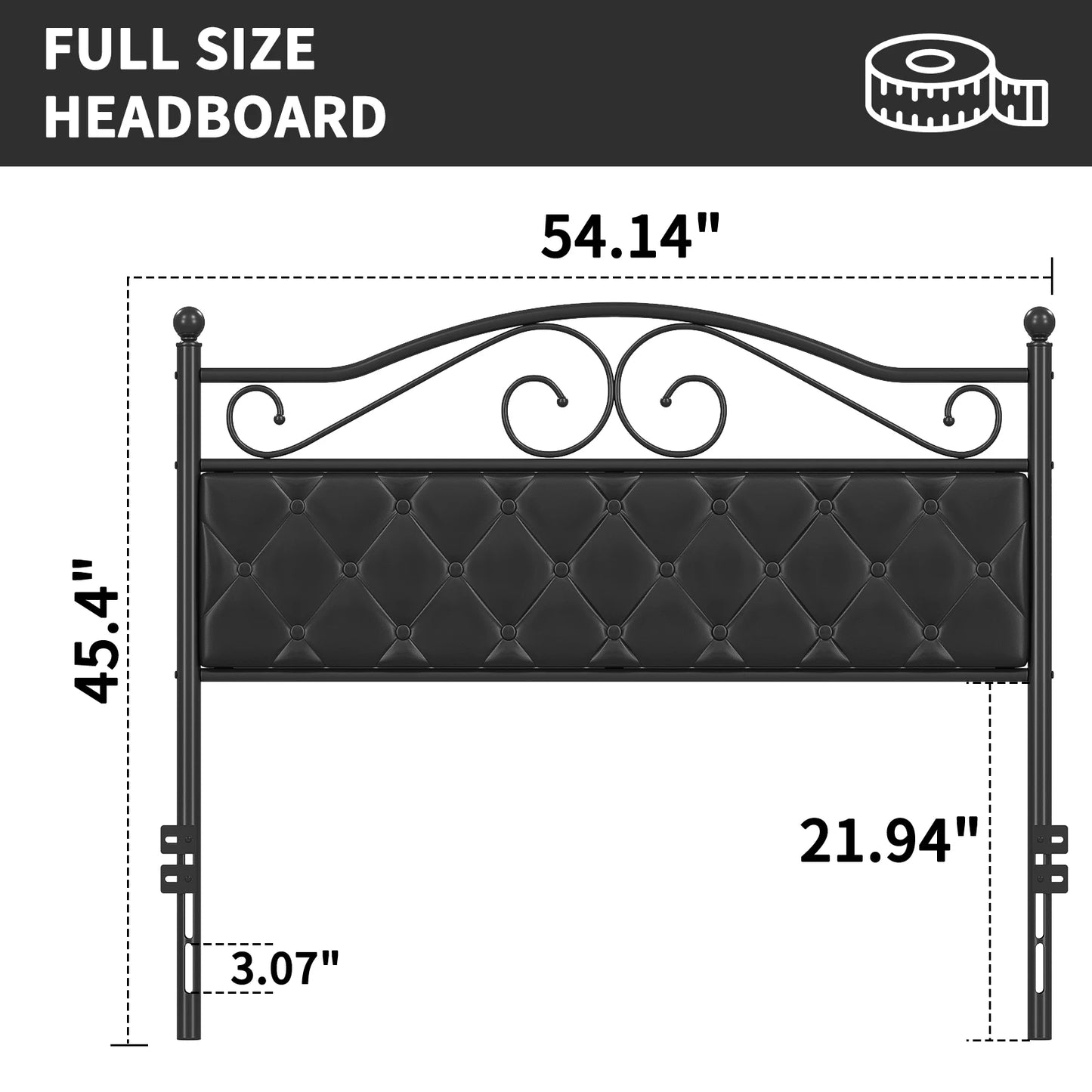 MERRONIX Upholstered Headboard for Bed Frames and Sleep Comfort