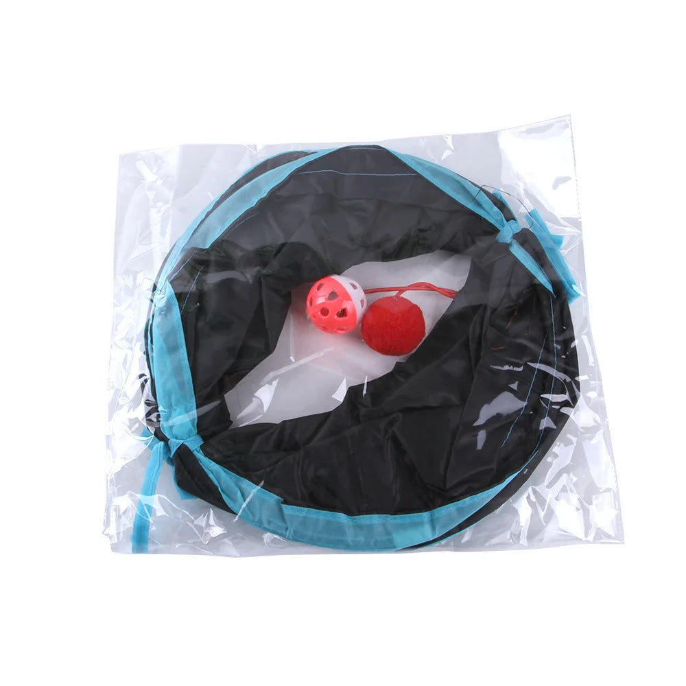 Cat S T Pass Foldable Play Tunnel Indoors Cats Toy