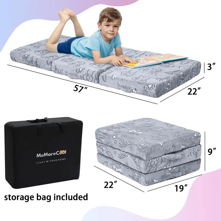Glow In Dark Foldable Floor Mattress For Kids Nap Mat