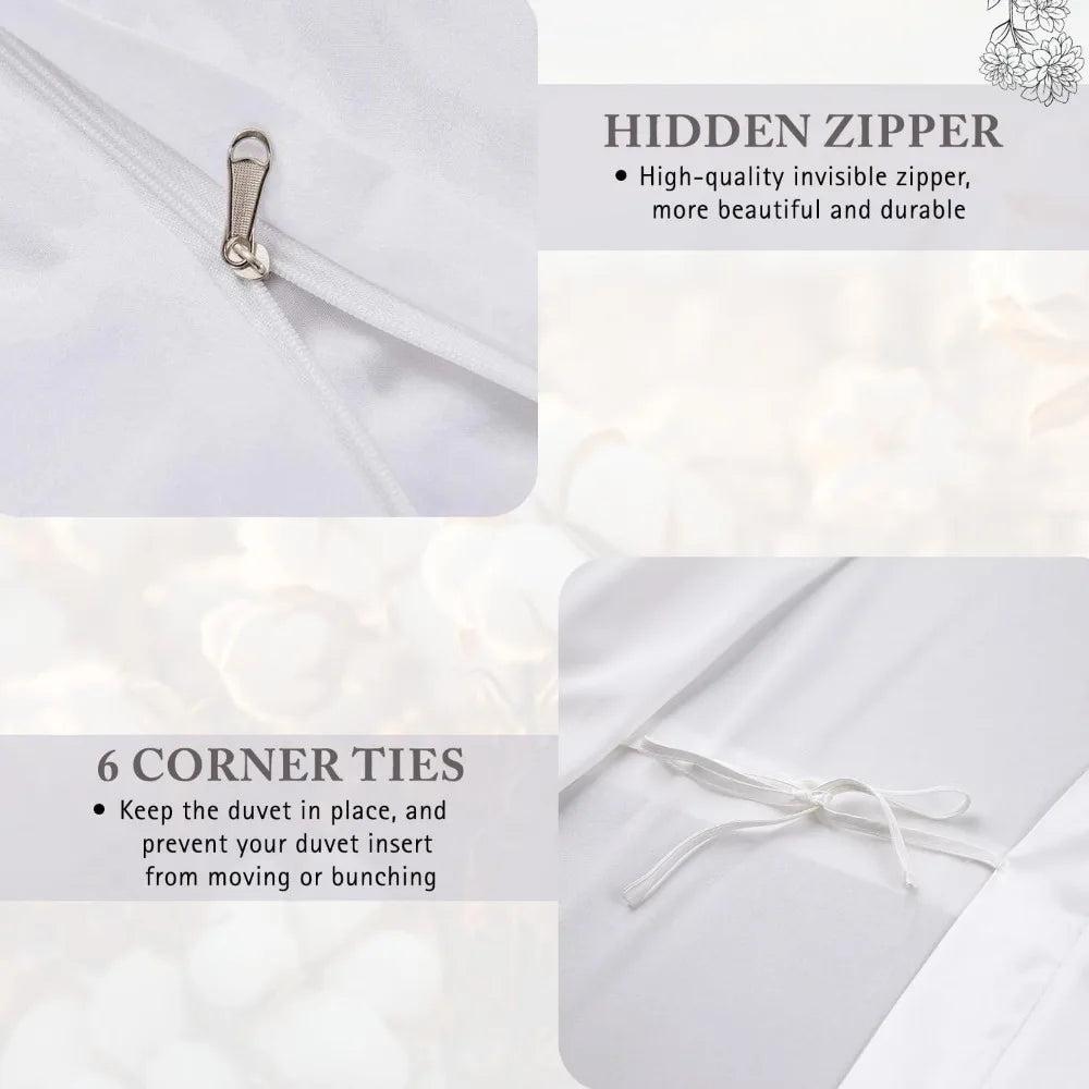 Luxurious 1000 Thread Count Egyptian Cotton Duvet Cover Set