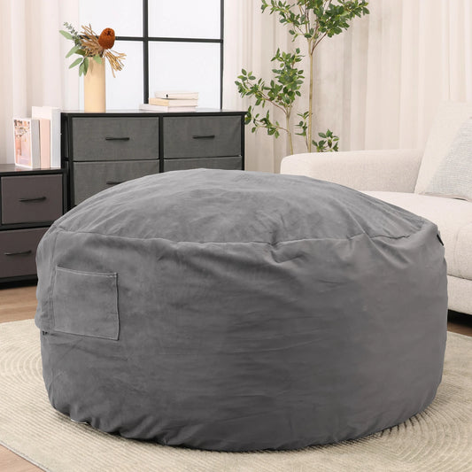 Oversized Bean Bag Chair For Gaming And Reading With Removable Cover
