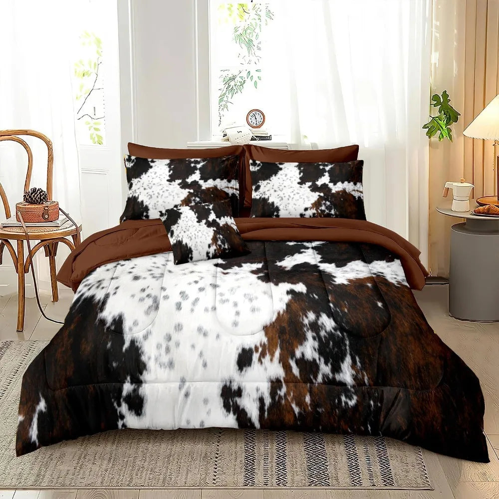 Cowhide Comforter Set 8 Piece Bed In A Bag Farmhouse