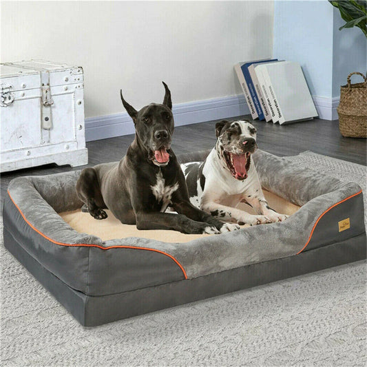 BORWARTCN Orthopedic Memory Foam Dog Bed Sofa With Removable Cover
