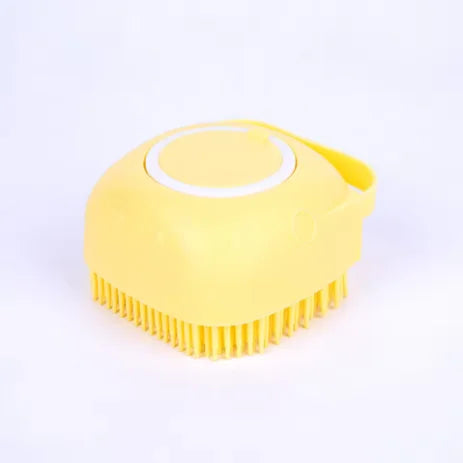 2-In-1 Pet Bath and Massage Brush Silicone Shampoo Storage