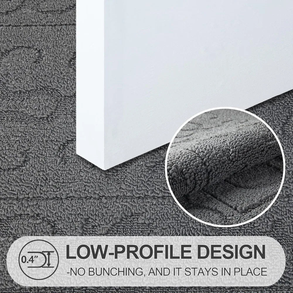 Indoor Dirt Trapper Doormat Non-Slip Washable Absorbent Welcome Mat