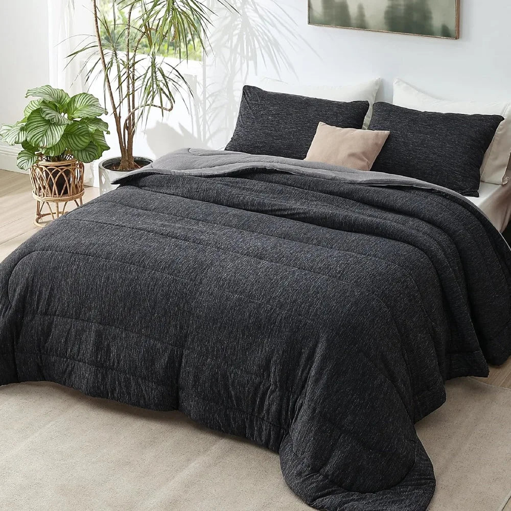 All Season Reversible Comforter Set 3 Piece Bedding
