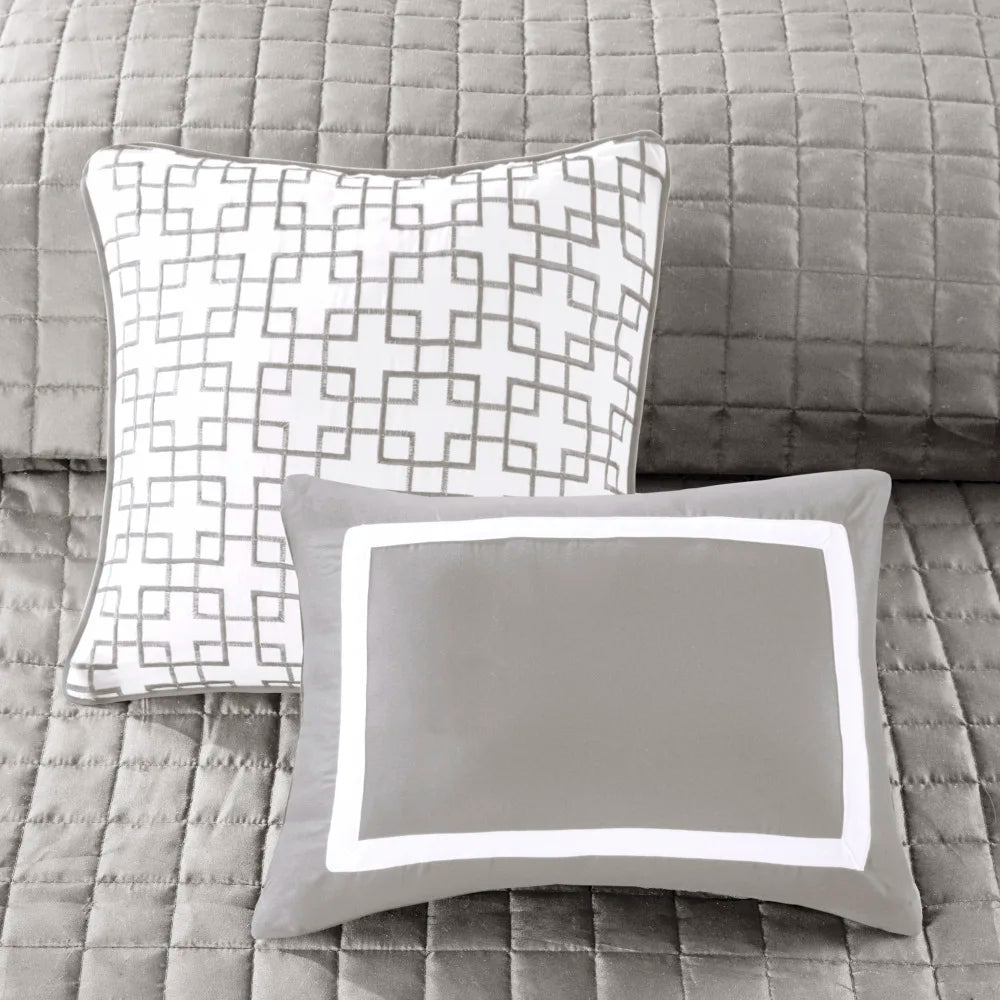 8 Piece Comforter And Quilt Set Hypoallergenic Polyester Microfiber