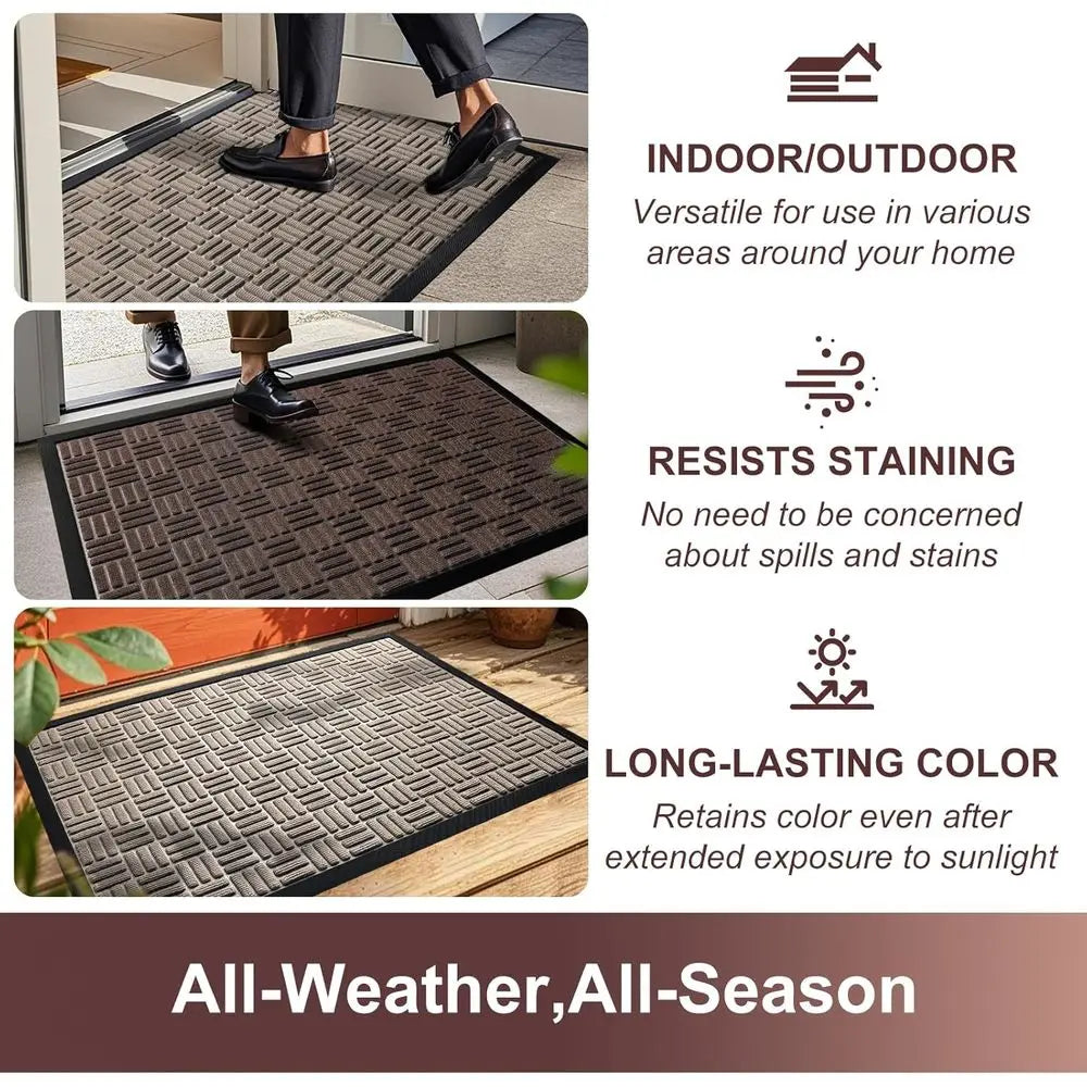 Heavy Duty Welcome Mat Indoor Outdoor Dirt Trapper Waterproof