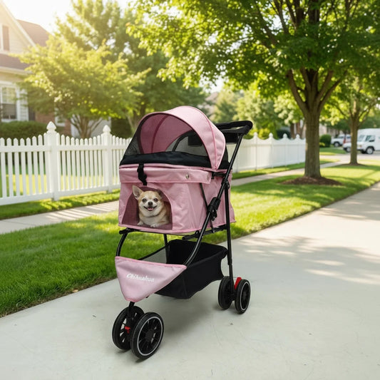 CHIHUAHUA Pet Stroller Portable Foldable Carrier For Dogs And Cats