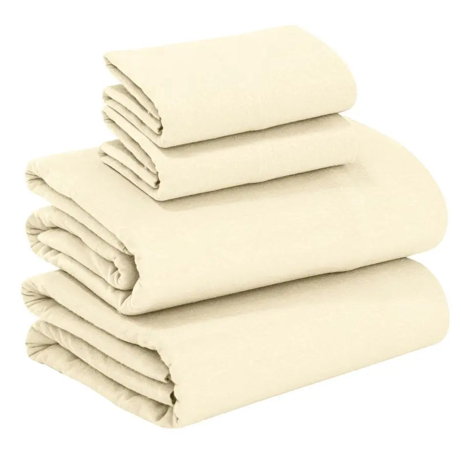 100 Cotton Flannel Sheets Queen Size 4 Piece Warm, Soft amp Breathable, Deep Pocket, Double Brushed Cozy All Season Bedding Set,