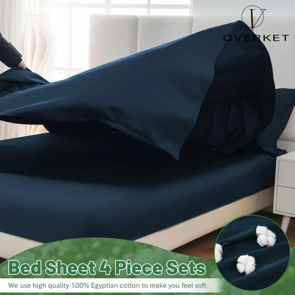 1000 Thread Count Egyptian Cotton Sheet Set Sateen