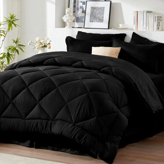 All Season Bamboo Fiber Comforter Set With Sheets Premium