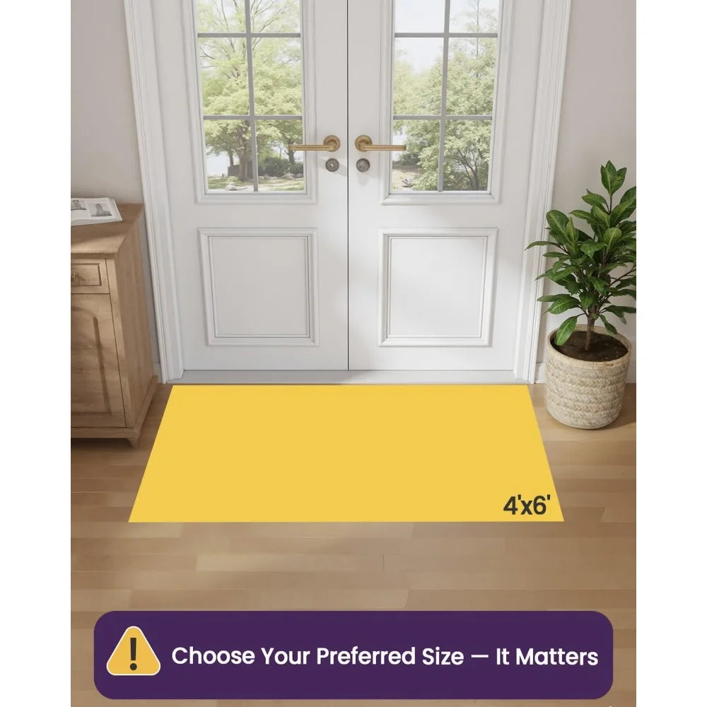 Front Entryway Door Mat Non Slip Bamboo Fiber Welcome Doormat