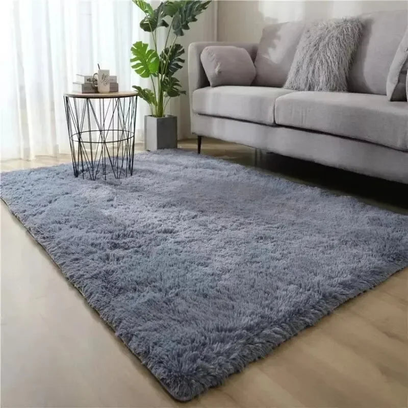 Gradient Polyester Bedside Rug Non Slip Machine Washable Living Room