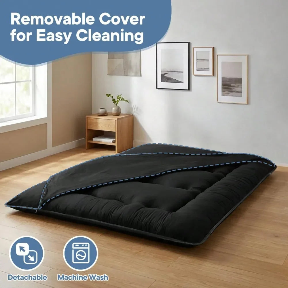 Floor Mattress Futon Tatami Style Sleeping Pad Foldable Dormitory Kids Mat