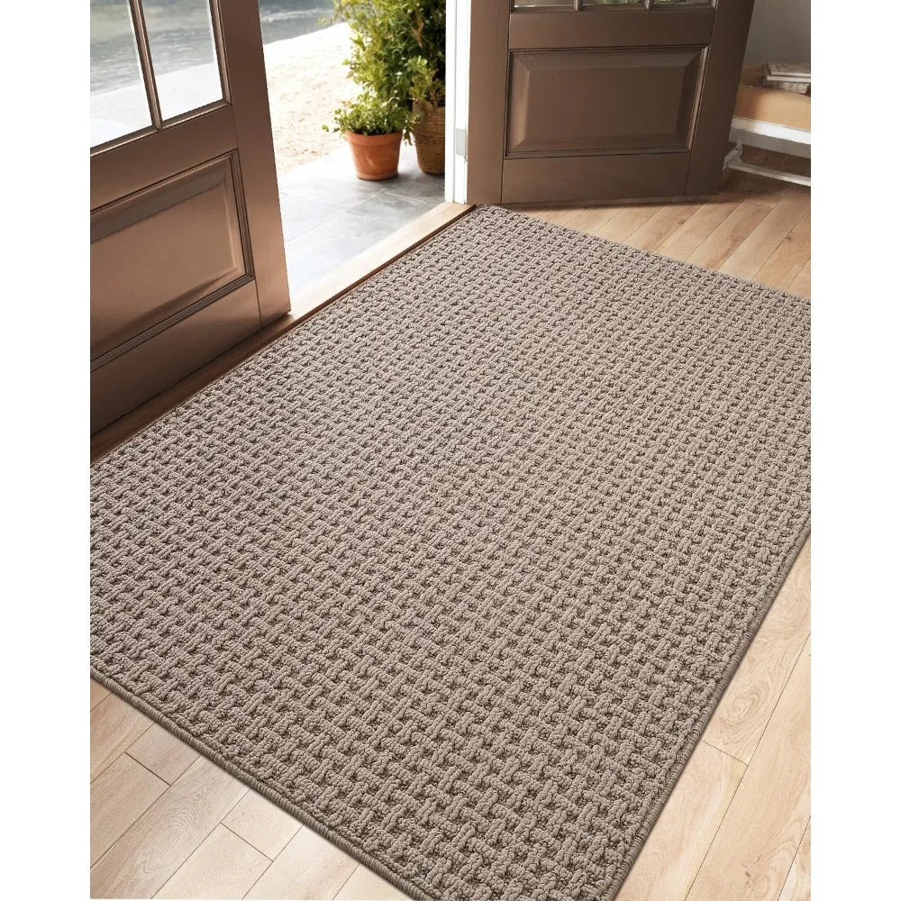 Front Entryway Door Mat Non Slip Bamboo Fiber Welcome Doormat