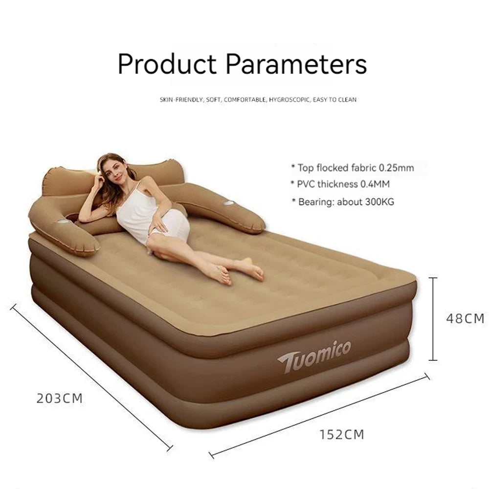 NONECN Two Person Inflatable Mattress For Camping Home Indoor Use