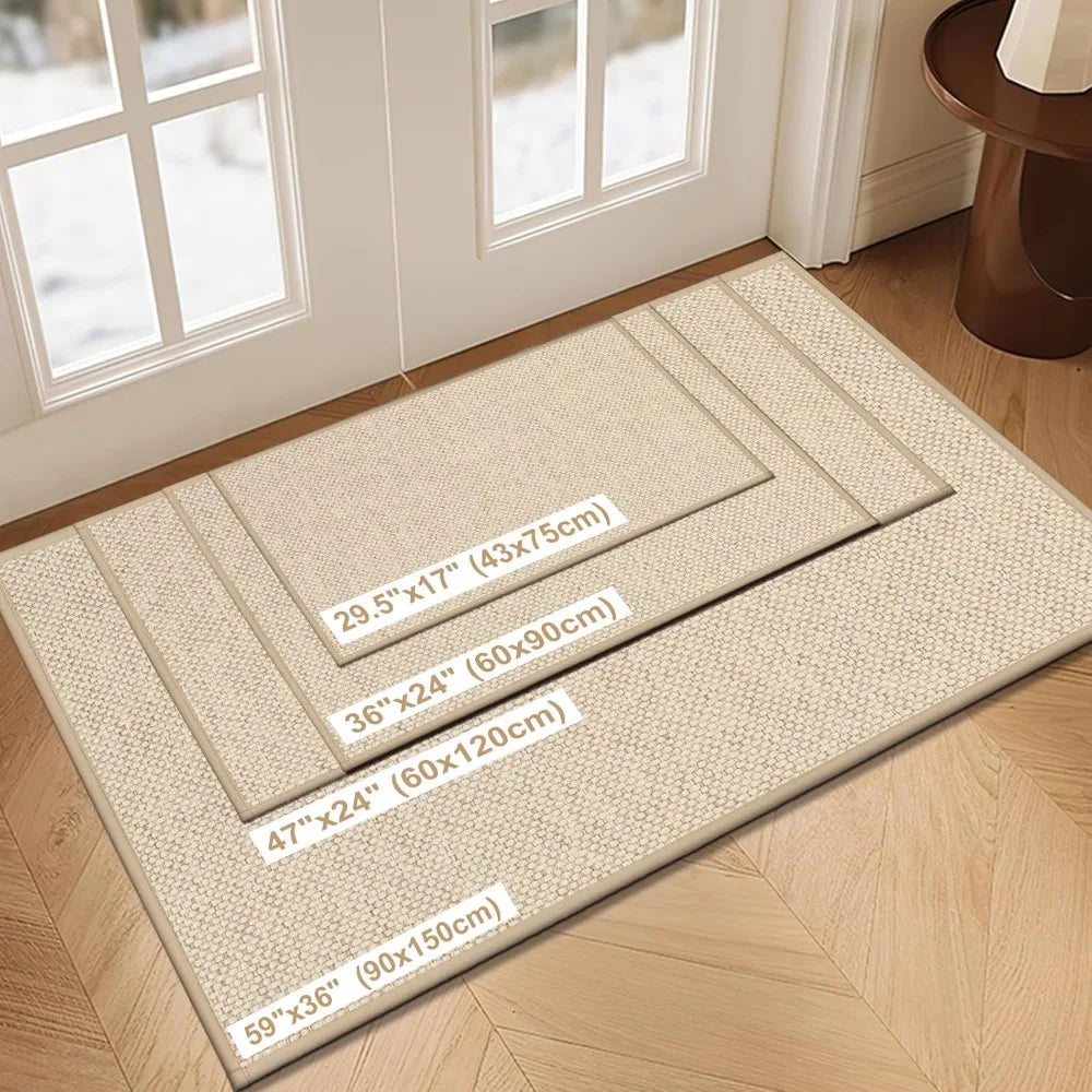 Non Slip Indoor Door Mat With Rubber Backing Washable Absorbent